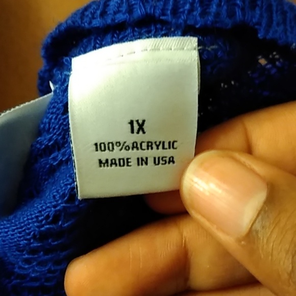 Kim Rogers Royal Blue Cropped Shrug - Picture 3 of 5